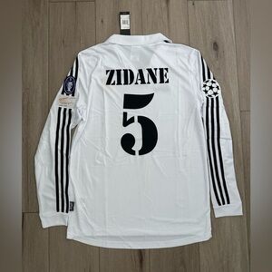 Real Madrid Zidane Soccer Jersey Final 2002 white